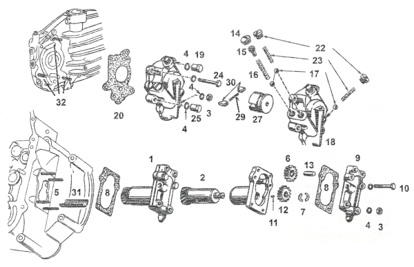 Oil Feed Pump Assy Parkerized SV37-73 (GB)