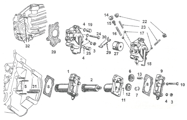 Oil Feed Pump Assy Parkerized SV37-73 (ES)