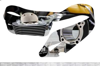 S&S HC 132+136 big bore kits 0cc Blk (GB)
