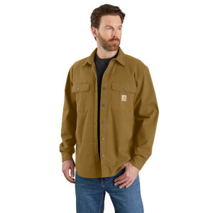 Carhartt Canvas Fleece-Lined shirt oak brown Size S