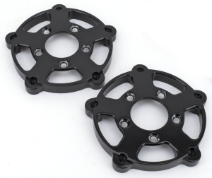 VRSC fr hub adapters f/stock discs black (IT)