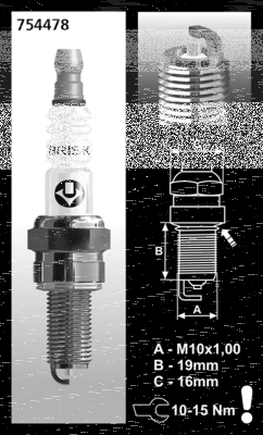 Each Brisk AR10S Spark Plug (FR)