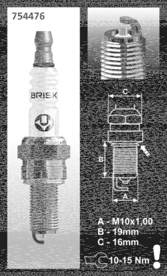 Each Brisk AR10C Spark Plug (IT)