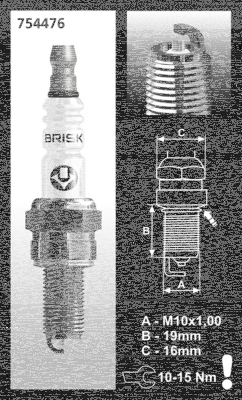 Each Brisk AR10C Spark Plug (ES)