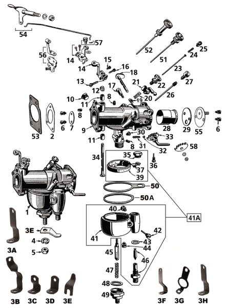 Linkert M51 Carb Body Brass (DE)