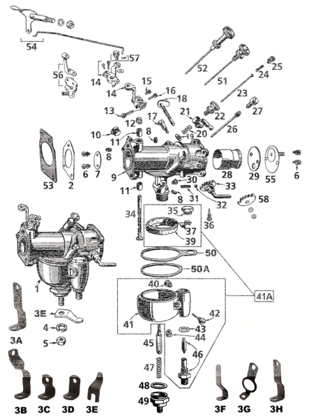 Linkert M51 Carb Body Brass (GB)
