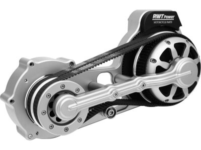 Dual Belt Belt Drive Kits Bobber Base Plate Matte Black Powder Coated