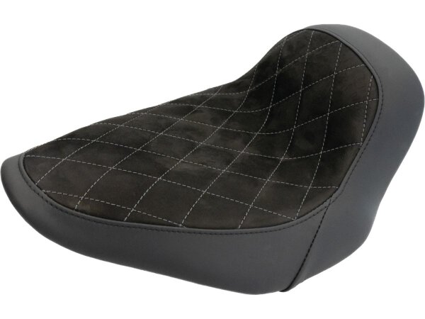 Nubuk Leather Solo Seat Diamond Stitch, For Thunderbike...