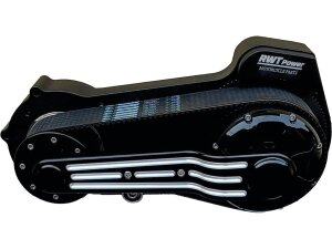 Single Belt Belt Drive Kits Bobber Base Plate Matte Black Powder Coated