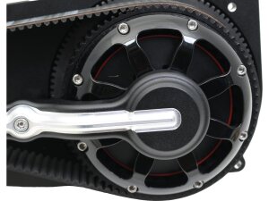 Single Belt Belt Drive Kits Classic Base Plate Matte Black Powder Coated