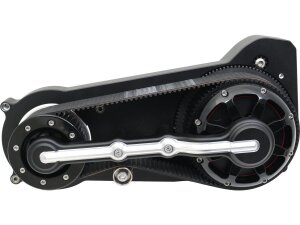 Dual Belt Belt Drive Kits Classic Base Plate Matte Black Powder Coated