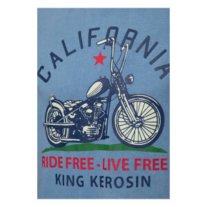 King Kerosin California t-shirt smoke blue Size 2XL
