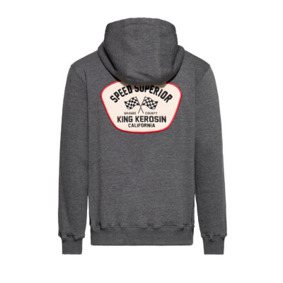King Kerosin Speed King zip hoodie steel grey Size XL