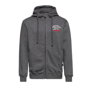 King Kerosin Speed King zip hoodie steel grey Size XL