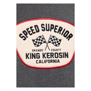 King Kerosin Speed King zip hoodie steel grey Size XL