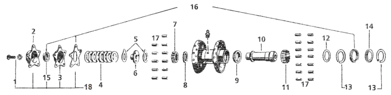 Brake side Thrust Washer HD39-65 (DE)