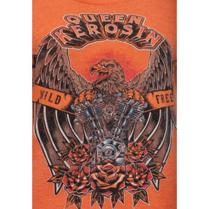 Queen Kerosin Wild & Free t-shirt harvest pumpkin Size XS