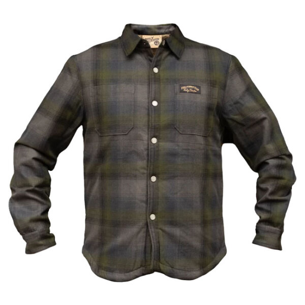 Holy Freedom Bear lined shirt gray Size 2XL