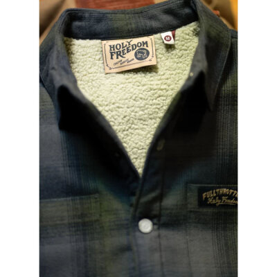 Holy Freedom Bear lined shirt gray Size 2XL