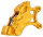 Ness 6-piston 14" caliper gold right (ES)