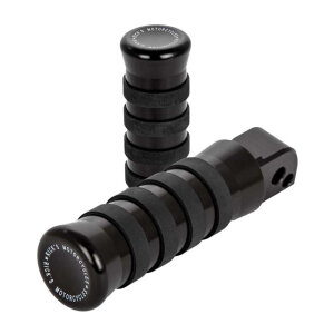 Rick\\\\s Motorcycles, passenger pegs O-ring style. Black