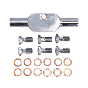 MCS by Goodridge brake line front, stainless clear coated