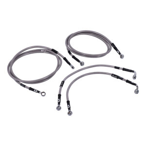 MCS by Goodridge brake line front, stainless clear coated
