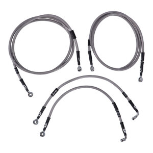 MCS by Goodridge brake line front, stainless clear coated