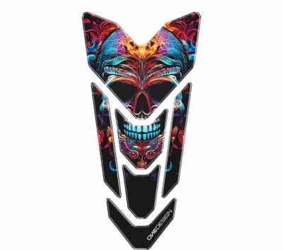 Pre-cut Tankpad Gold Art Skull