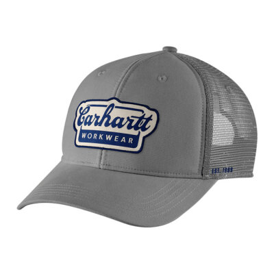 Carhartt Twill Mesh-Back Script cap steel One size fits most