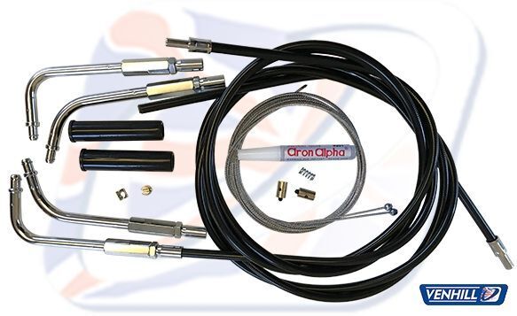 Hd Throttle Cable Kit Black. P