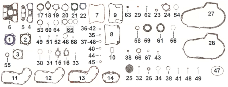 10pck tappet pin O-ring XL86-03 (FR)