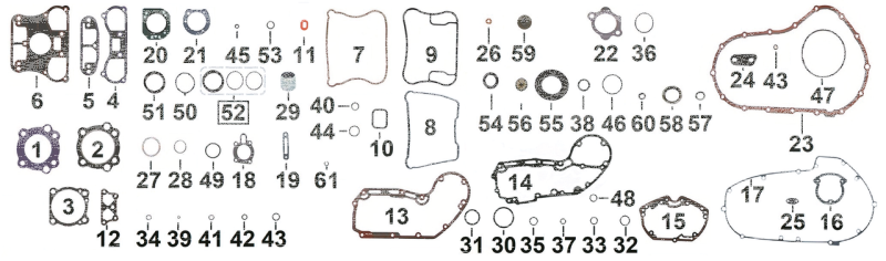 25pck pushrod cover O-ring XL04-up (GB)