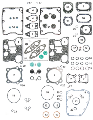 10pck cyl base O-ring TC99-17 (ES)