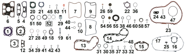 10pck neutral switch O-ring TC99-17 (ES)