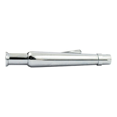 Trumpet universal straight muffler 18-1/2"""" long chrome