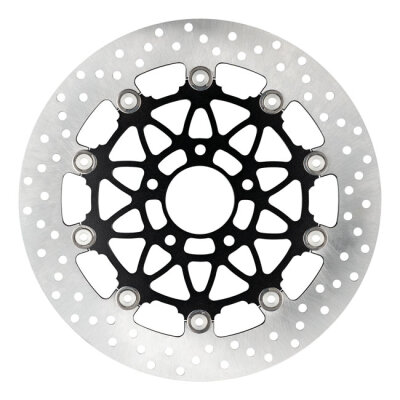 Accossato, floating brake disc front. Round. Black
