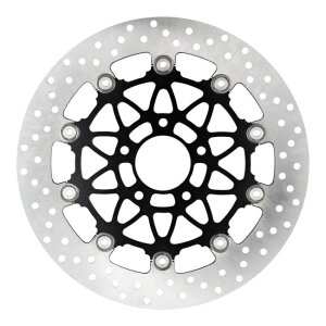 Accossato, floating brake disc front. Round. Black