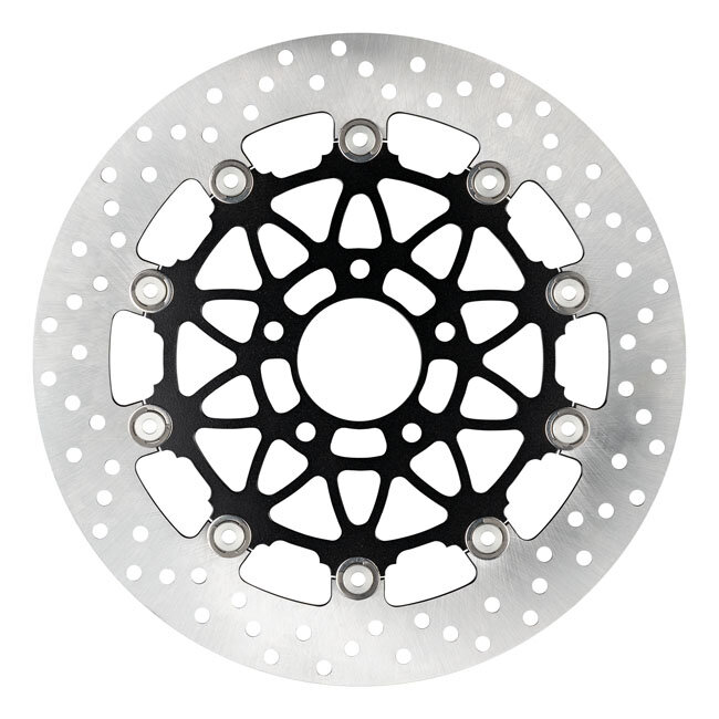 Accossato, floating brake disc rear. Round. Black