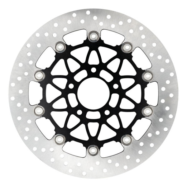 Accossato, floating brake disc rear. Round. Black