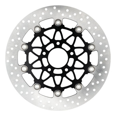 Accossato, floating brake disc rear. Round. Black