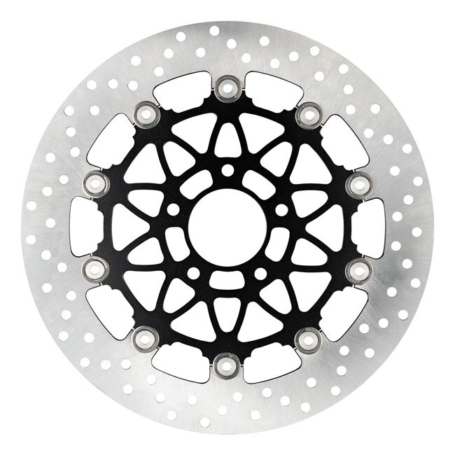 Accossato, floating brake disc rear. Round. Black