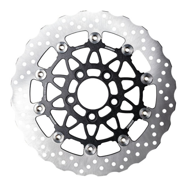 Accossato, floating brake disc rear. Wave. Black