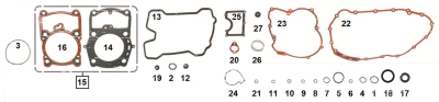 5pck alternator cover gasket XG15-20 (DE)