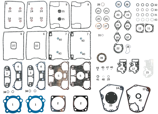 Cylinder base FR gasket pair BT84-88 (DE)