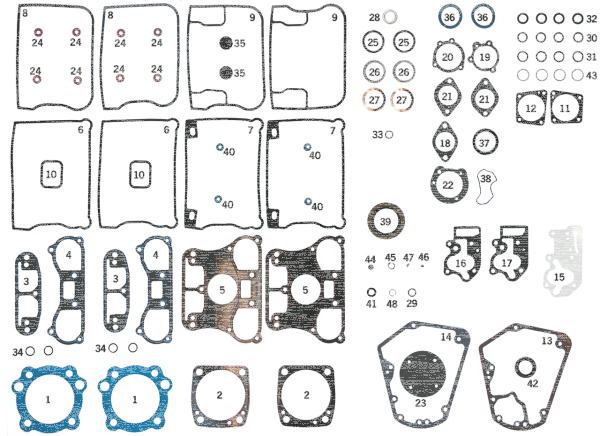 5pck Lower rocker cvr gasket BT84-91 (DE)