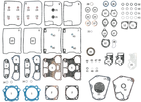 5pck Upper rocker cvr gasket BT84-91 (DE)
