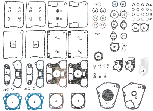 5pck Upper rocker cvr gasket BT92-99 (DE)