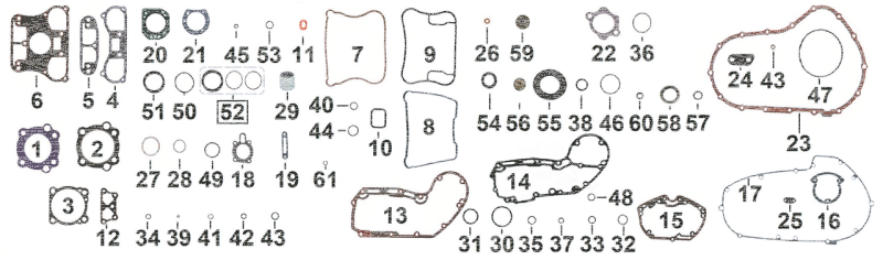 4pck breather seal gasket XL07-22 (DE)
