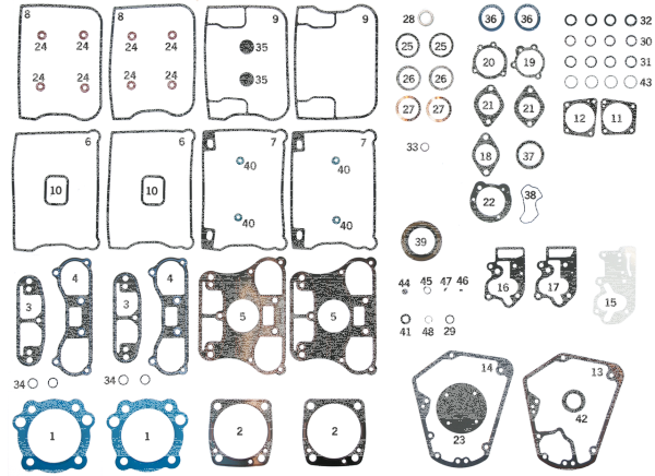 5pck Upper rocker cvr gasket BT84-91 (IT)